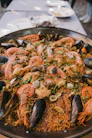 a pan of food