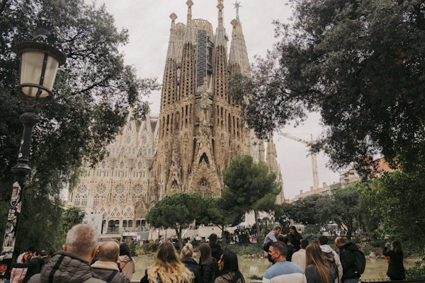 Fachada de la Sagrada Familia de Gaudí en Barcelona