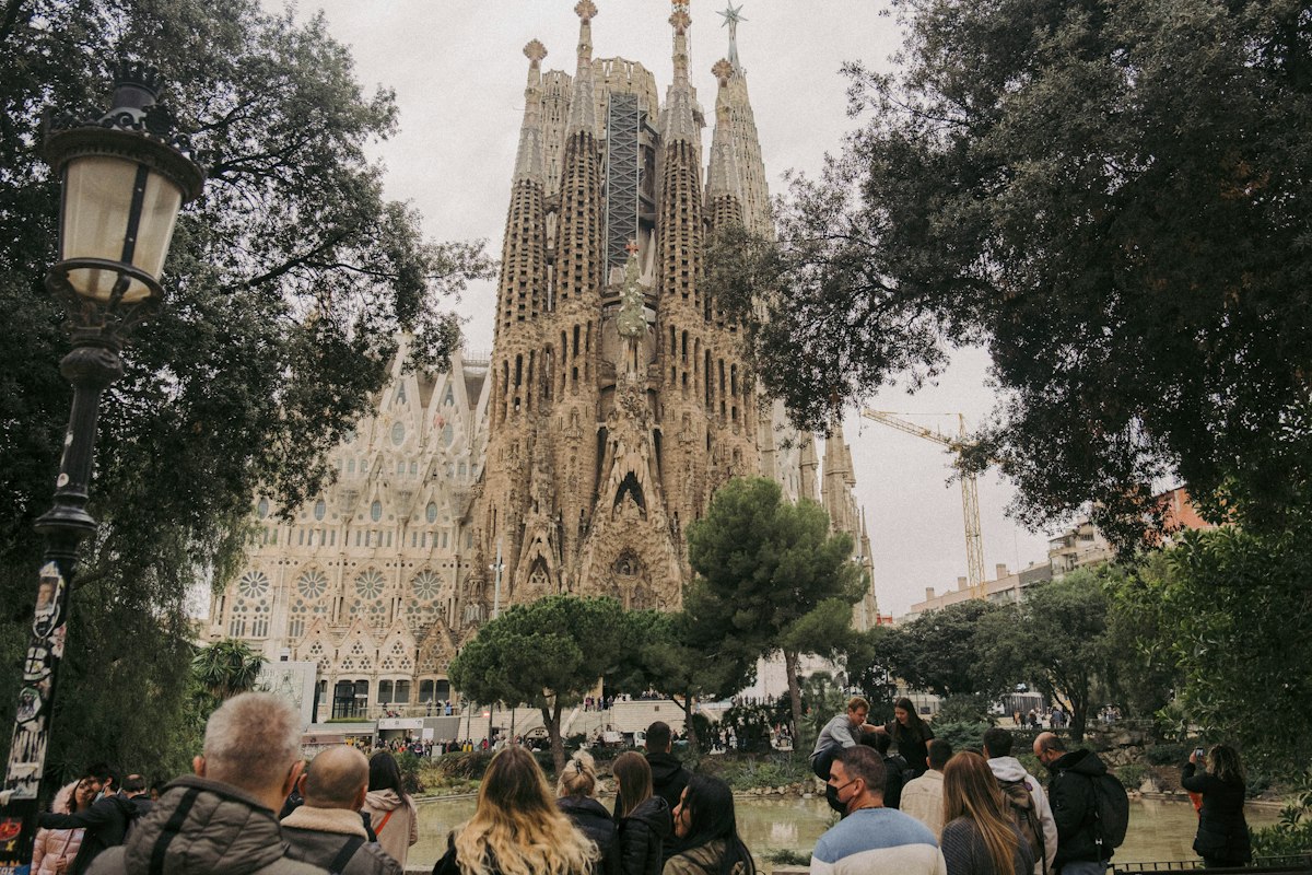Fachada de la Sagrada Familia de Gaudí en Barcelona