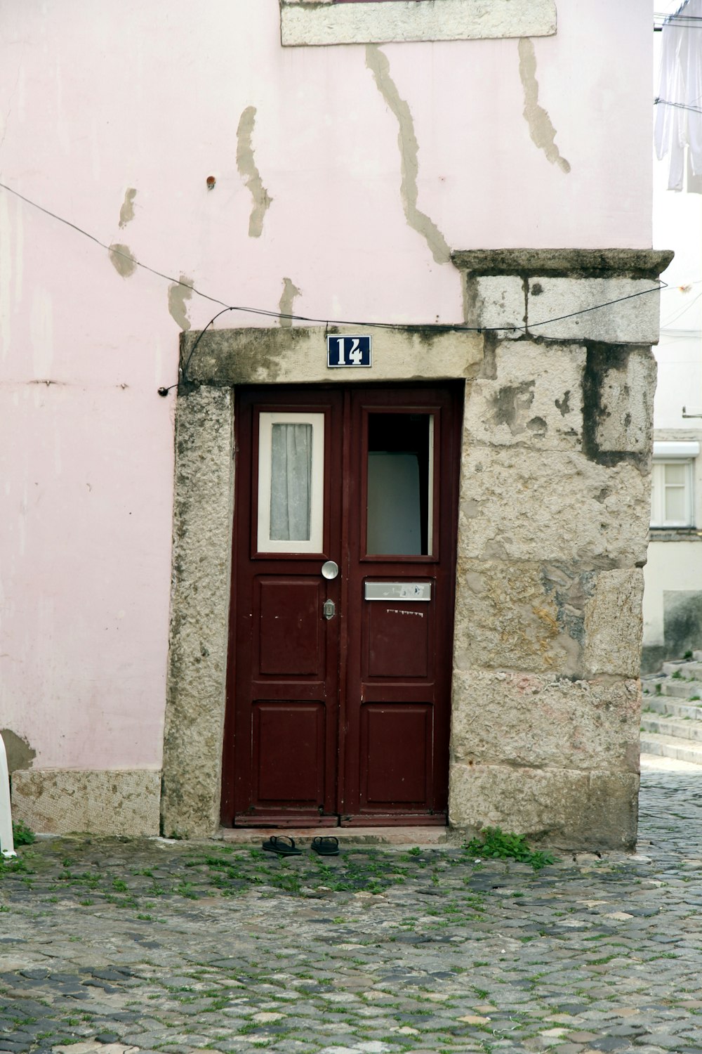 a door on a building