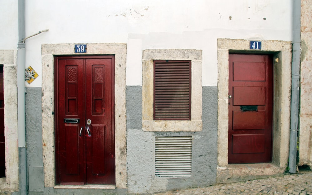 a couple of red doors