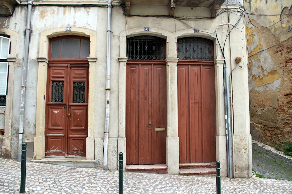 a building with two doors