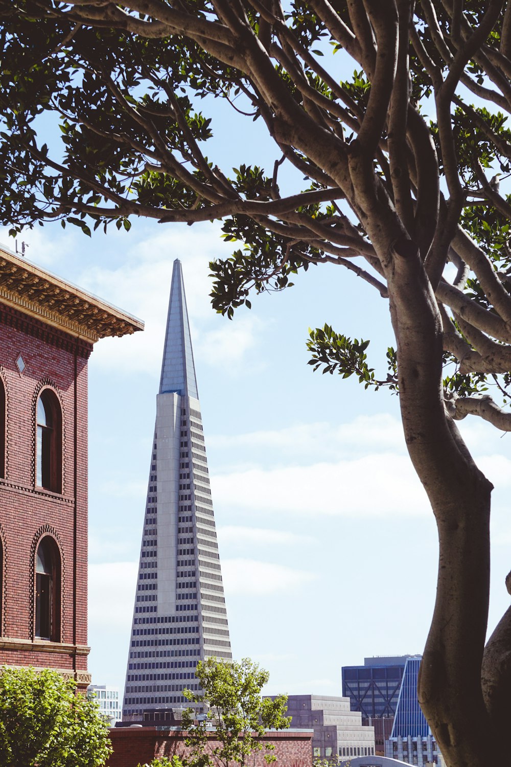 a tall building with a pointy top