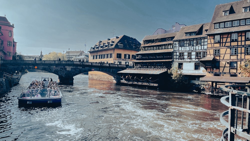 a boat sailing on a river