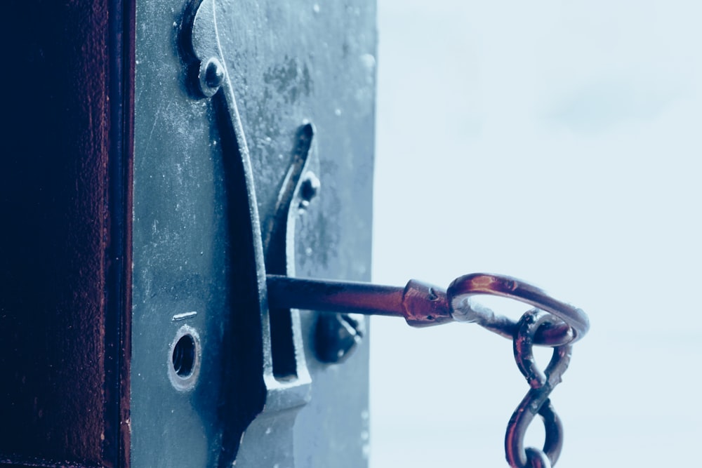 a close-up of a door handle