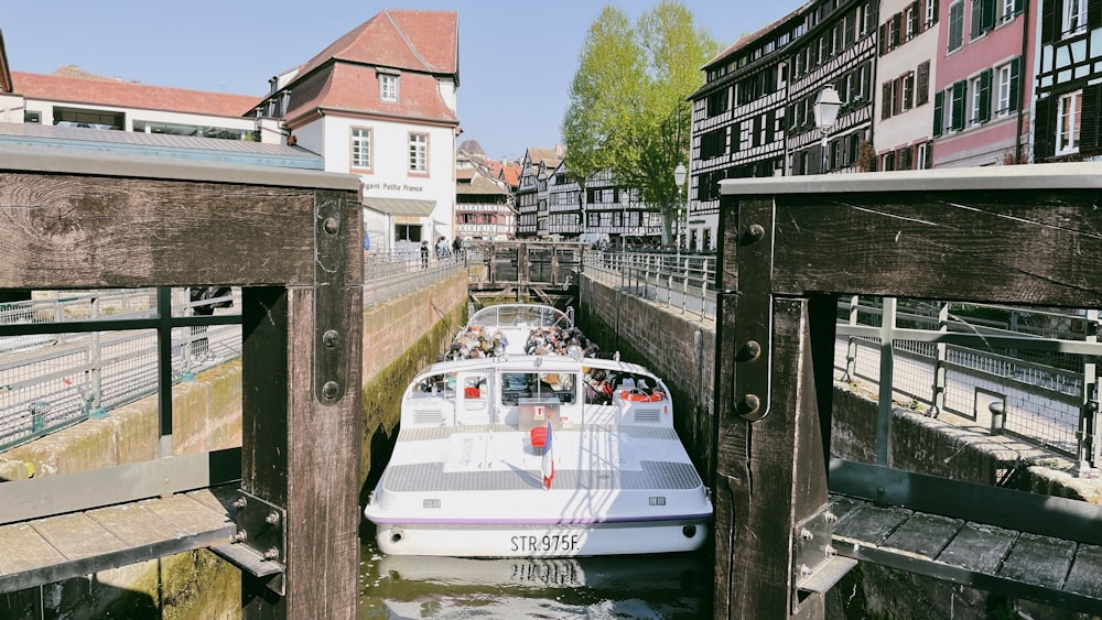 a boat on a river