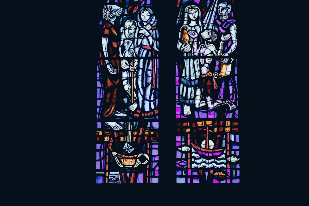 a stained glass window