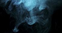 Artistic shot of swirling silver smoke against a deep black background, evoking mystery and luxury.