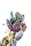 A collection of colorful foil balloons with various designs, including a golden horse, a butterfly with intricate patterns, cartoon characters, and other playful decorations.