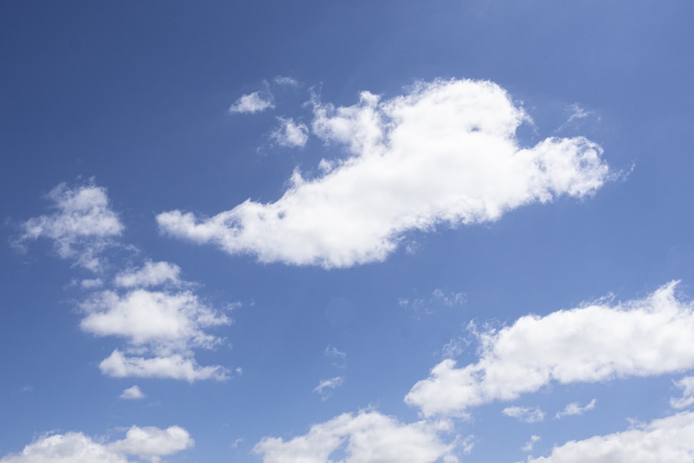 a blue sky with white clouds