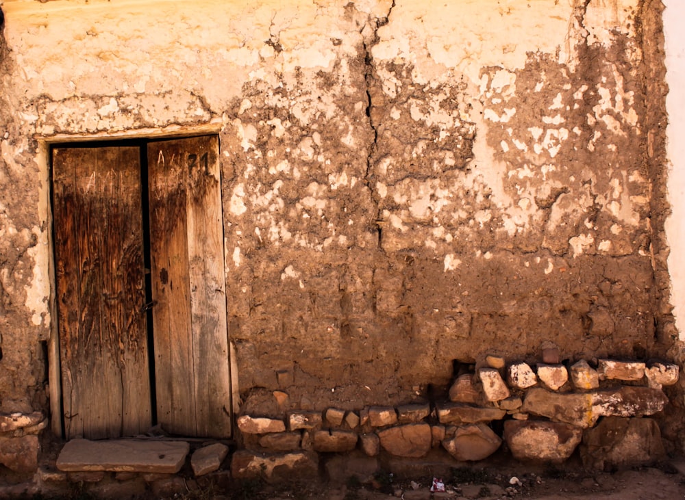 a door in a stone wall