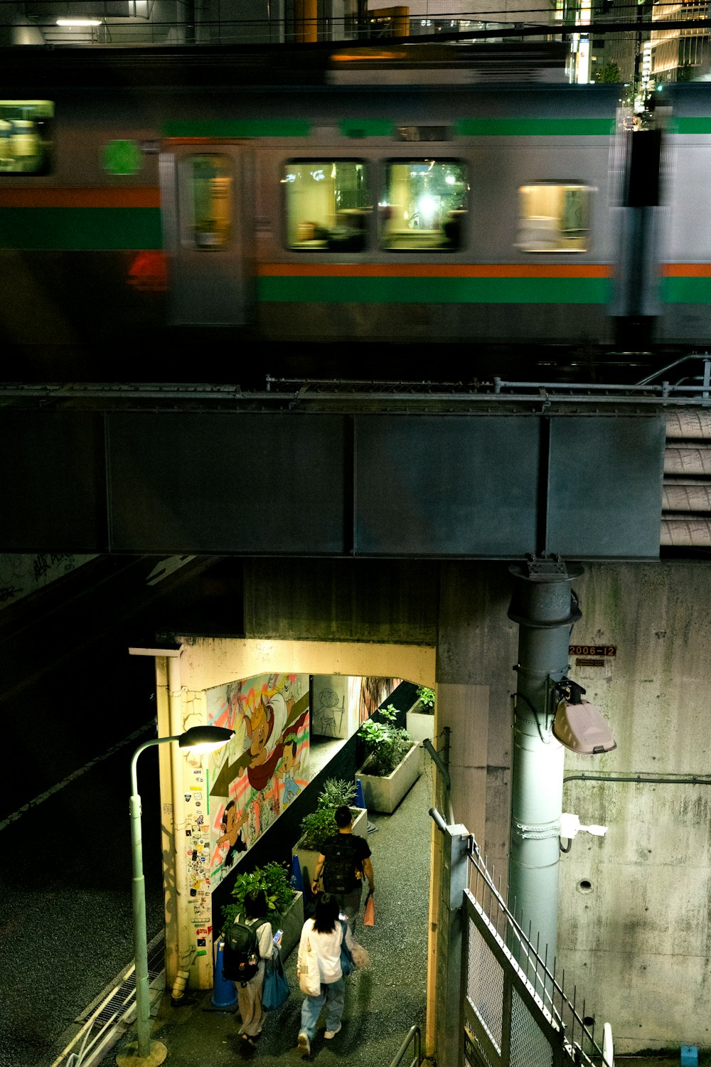 a train going over a bridge