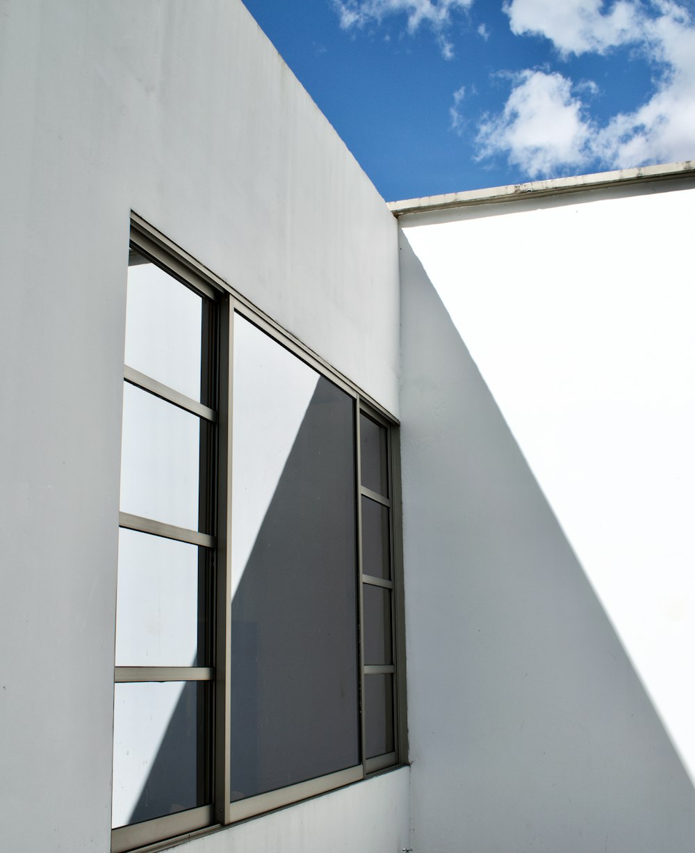 a white building with windows
