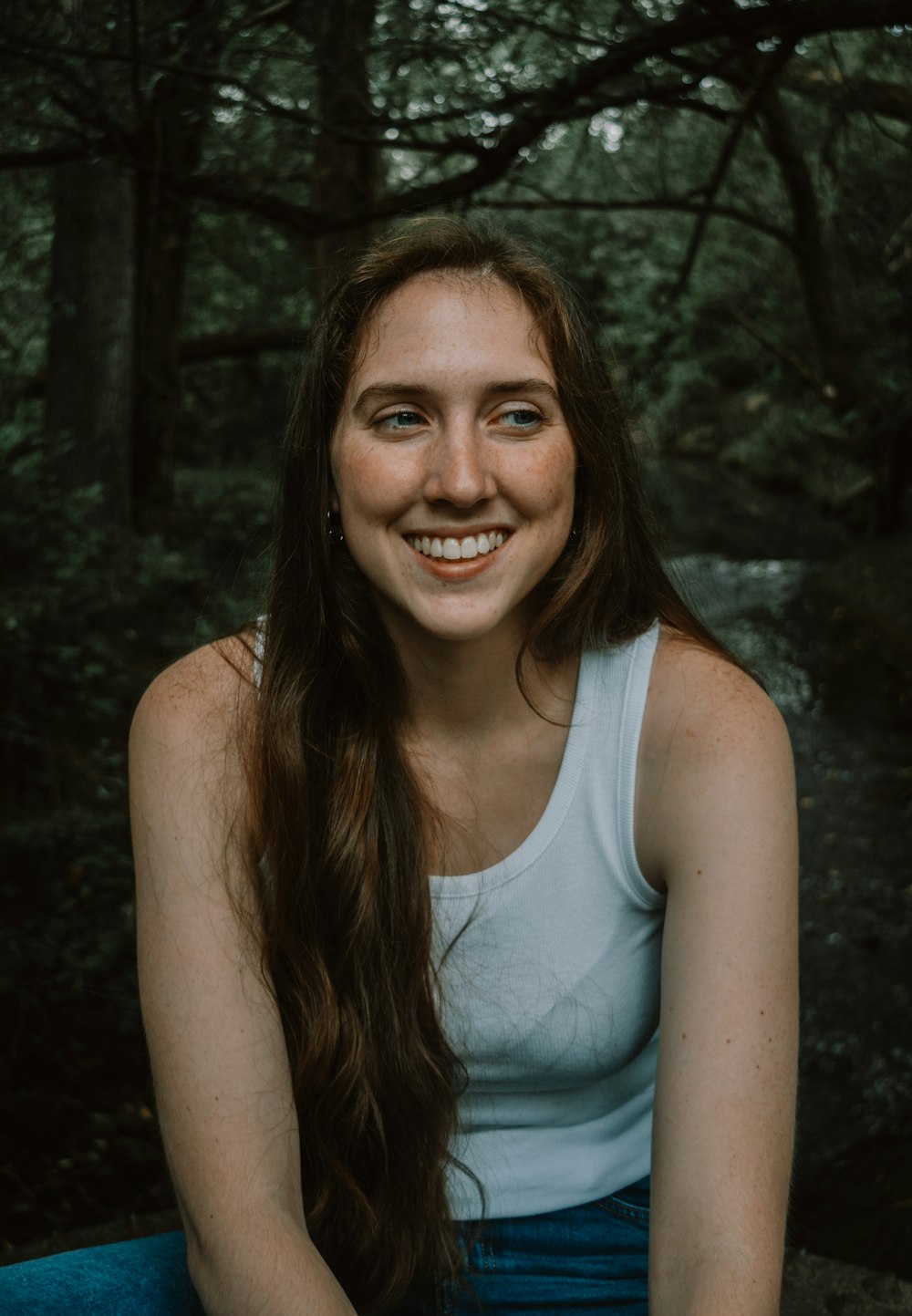 a woman smiling for the camera