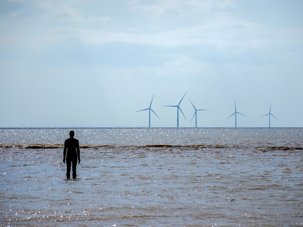 a man standing in the water