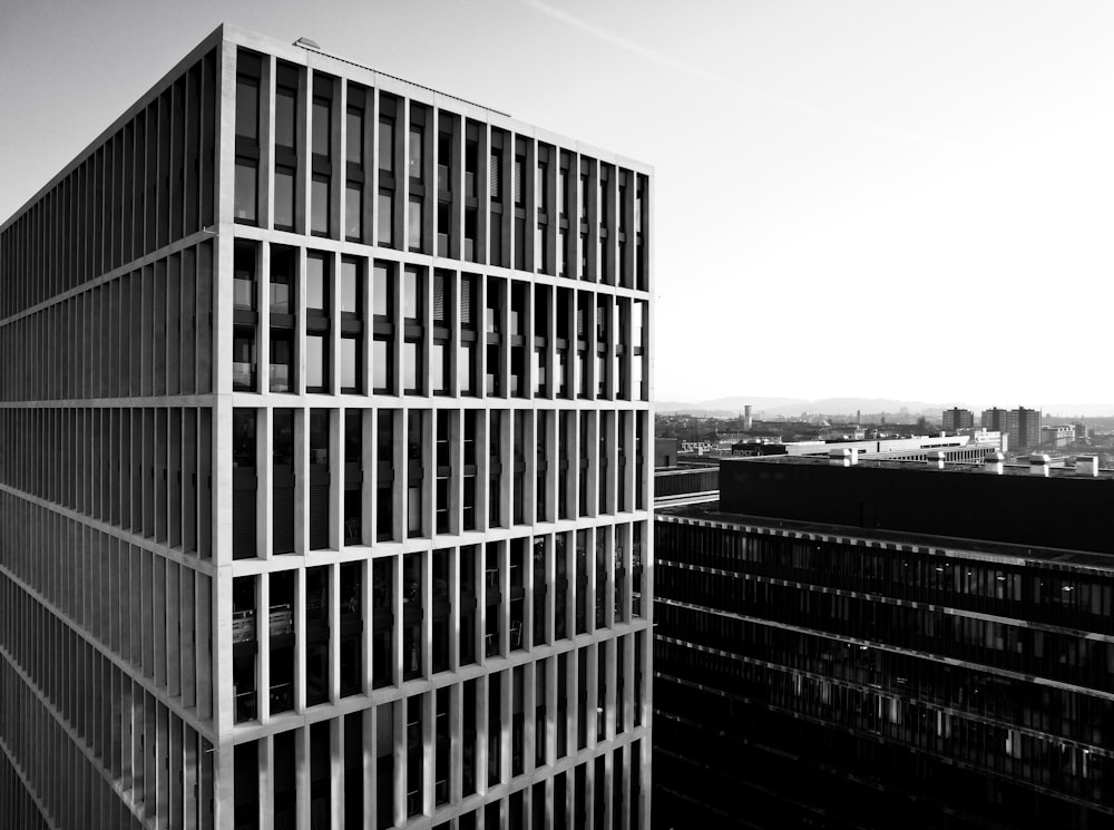 a building with a glass wall