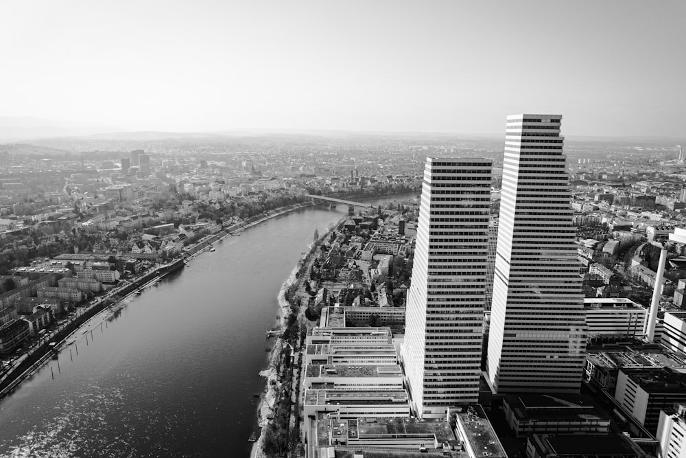 a high angle view of a city