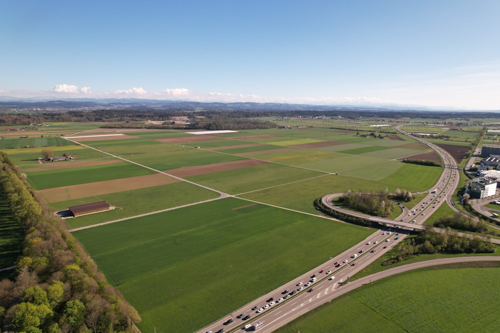 a high angle view of a road