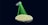 A smartphone hovers above a pizza while emitting green laser beams over its surface, suggesting a scanning process on a dark background.