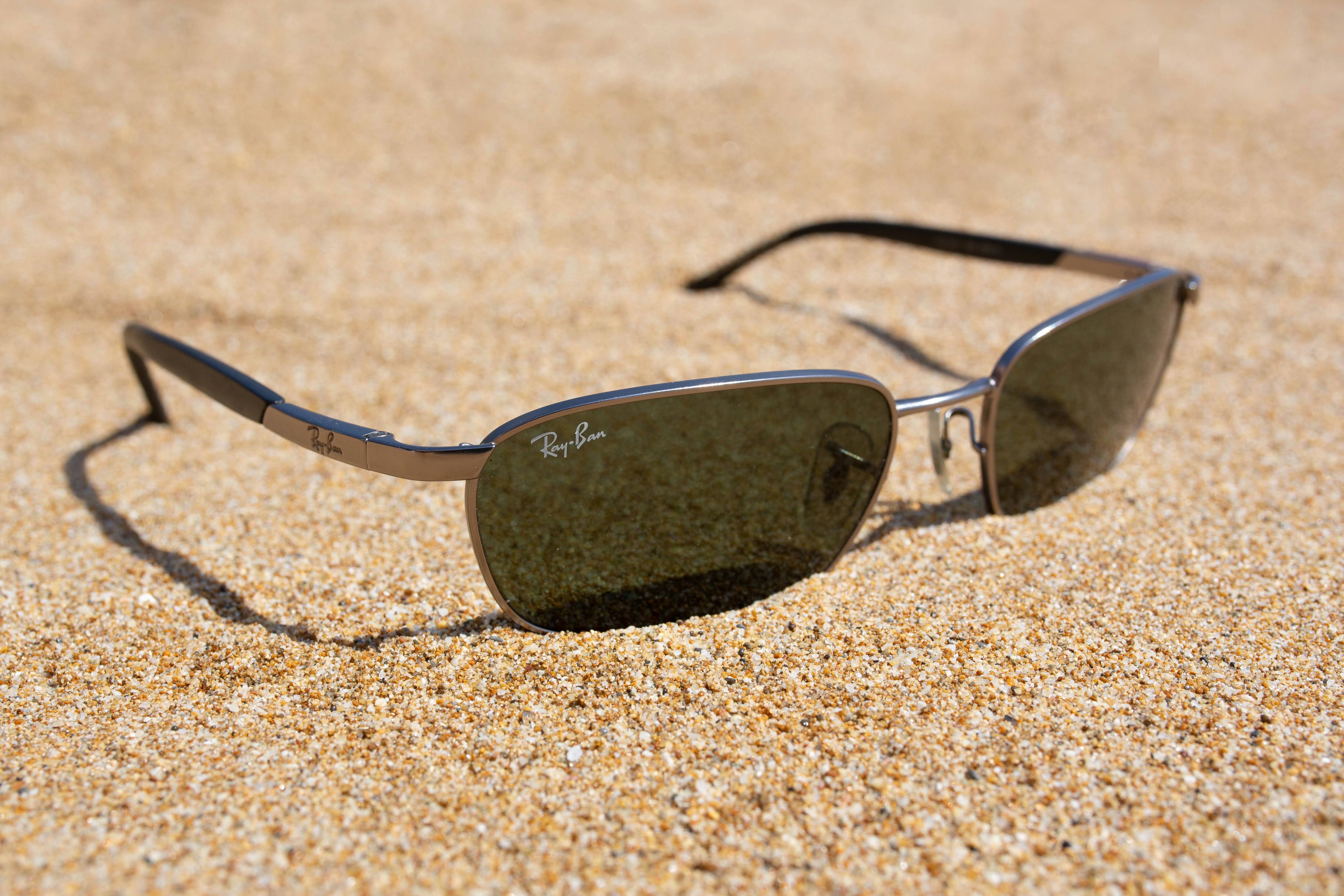 a pair of sunglasses on a carpet