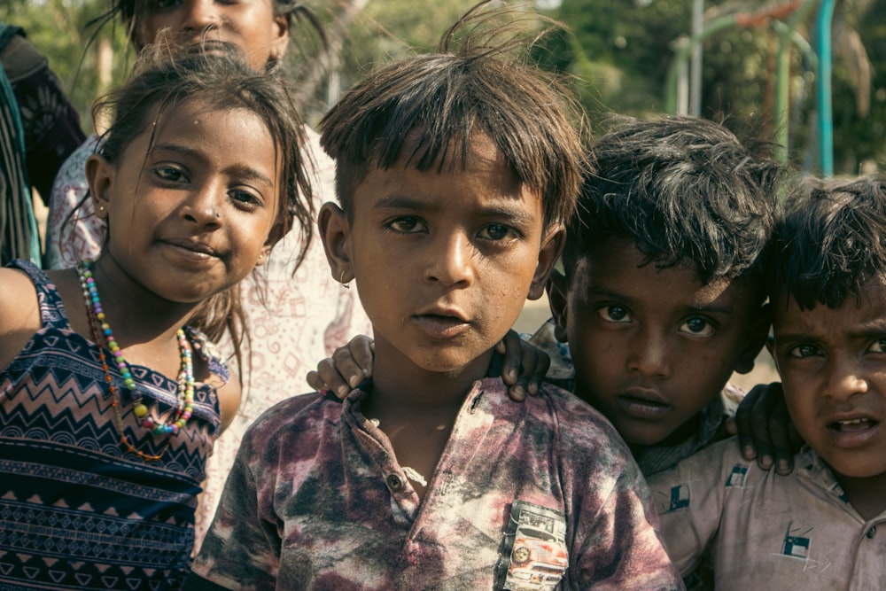 a group of children posing for a photo