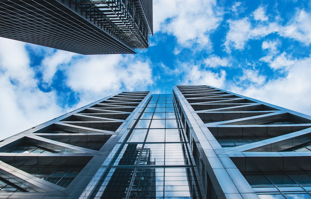 a low angle view of a building