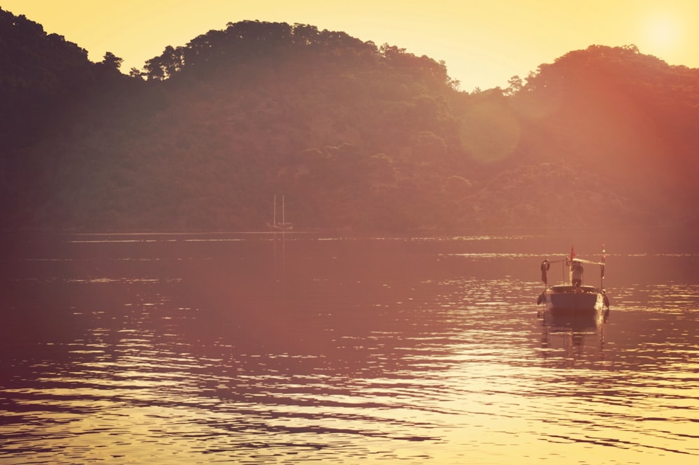 a boat in the water