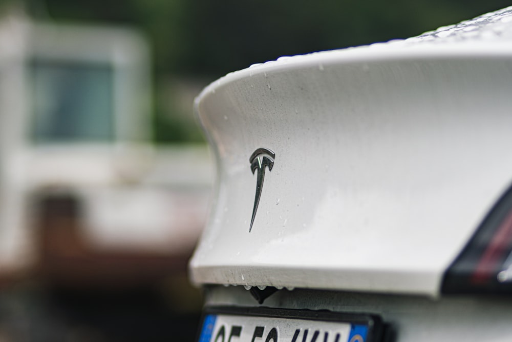 a close-up of a car's headlight
