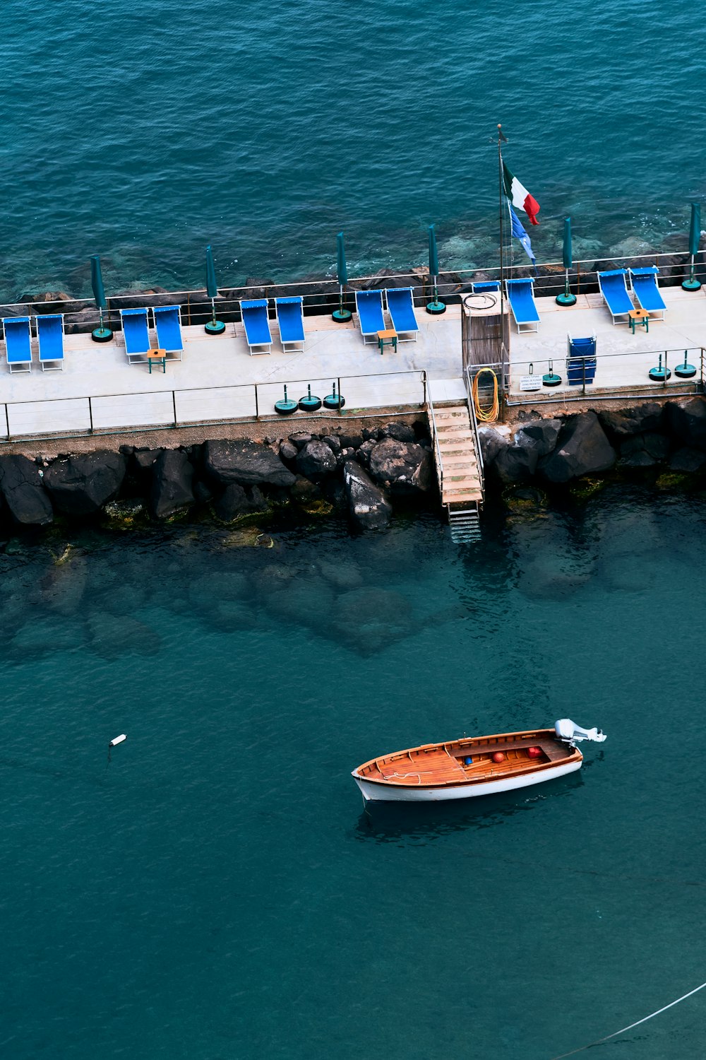 a boat in the water