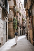 a person walking down a street