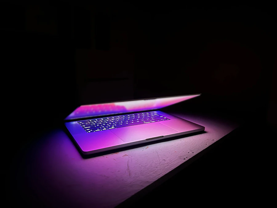 Modern laptop displaying a clean graphical interface
