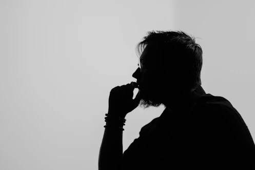 a man holding a microphone
