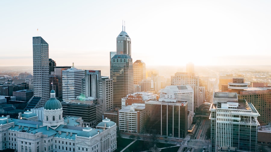 Indianapolis Indiana city skyline