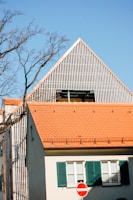a building with a solar panel