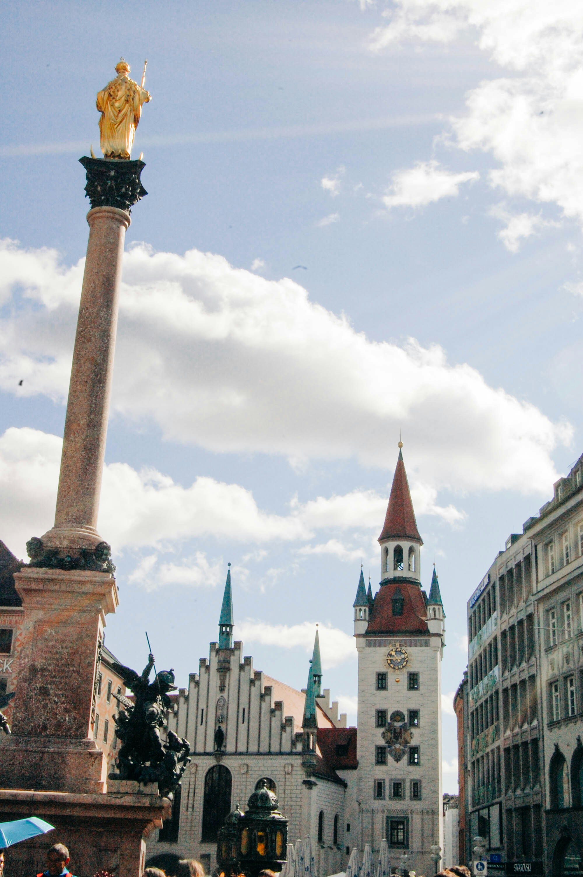 Marienplatz and the Old Town Hall in Munich's old town