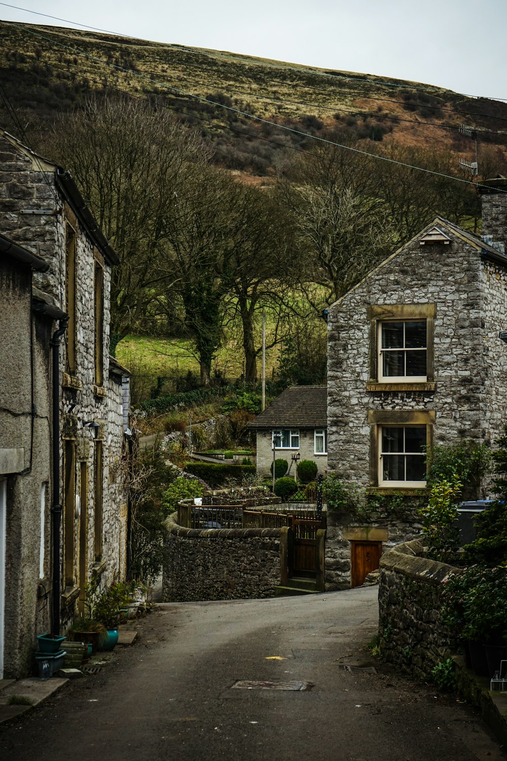 a road with buildings on the side