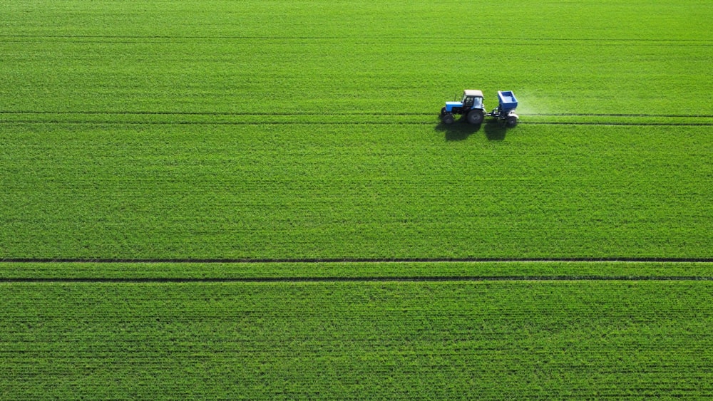 a tractor in a field