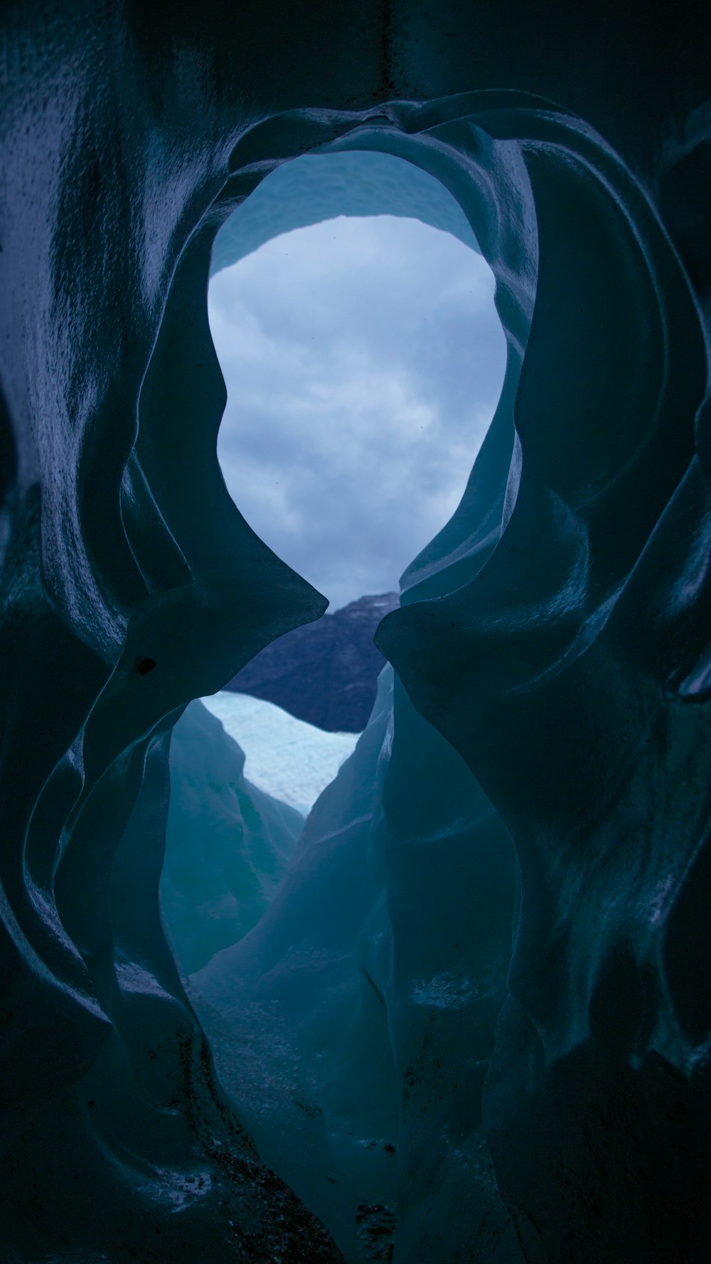 a large blue tunnel