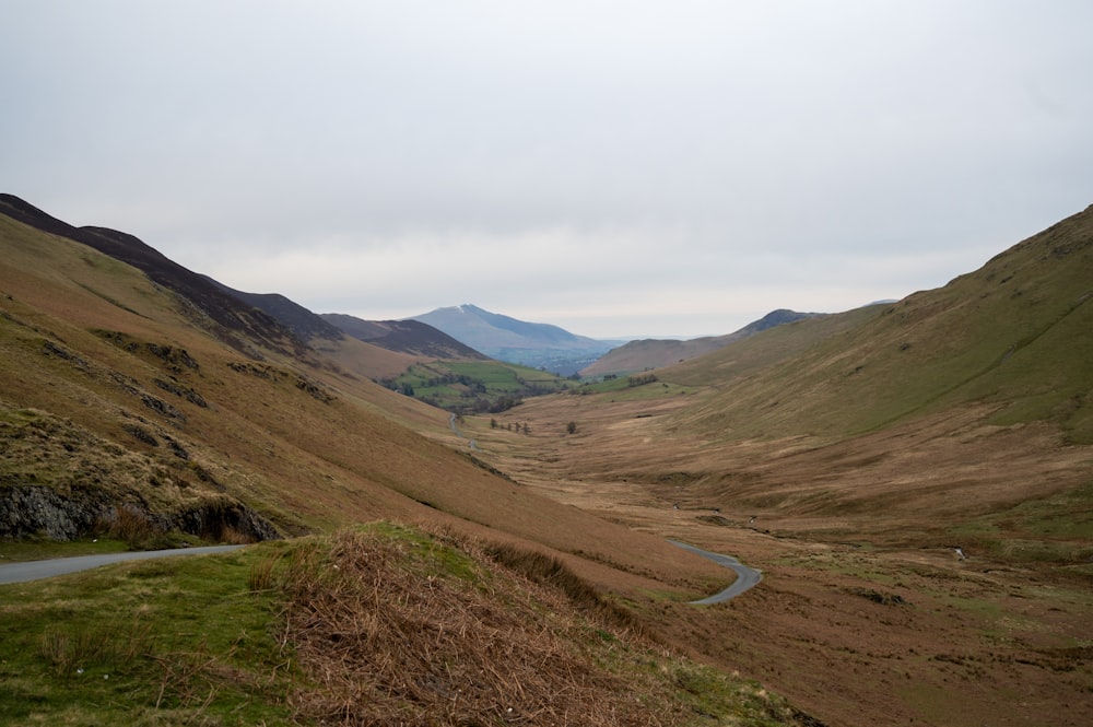 a road in a valley