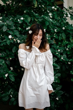 a person in a white dress