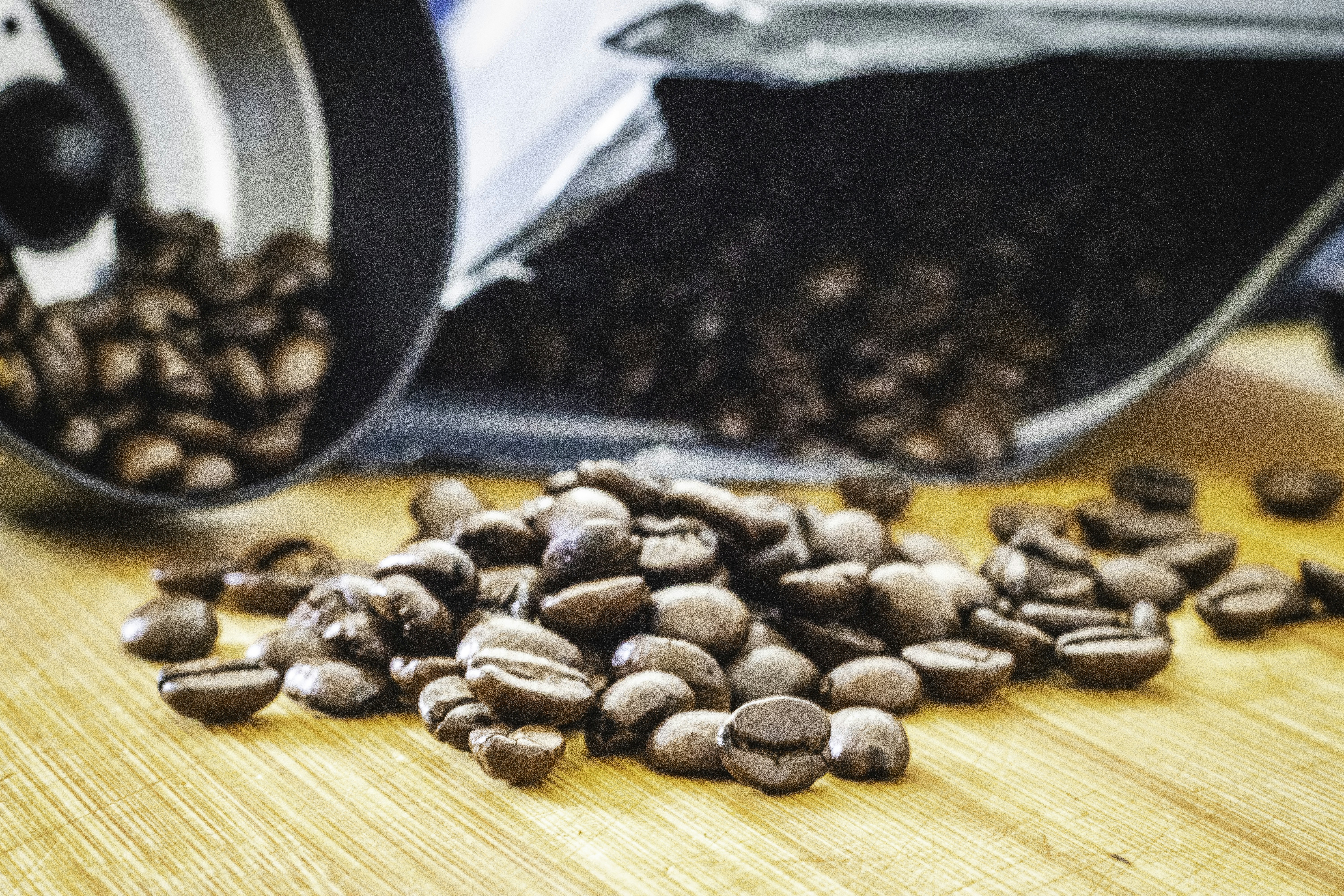 a pile of coffee beans