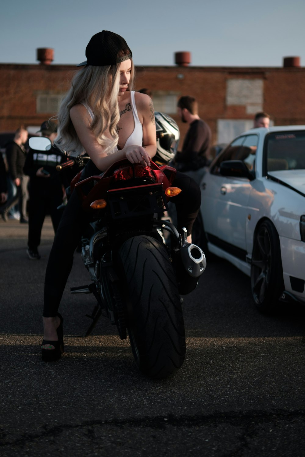 a person riding a motorcycle