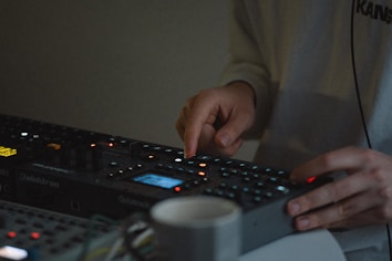 a person playing a music instrument