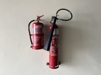 a fire extinguisher on a white background