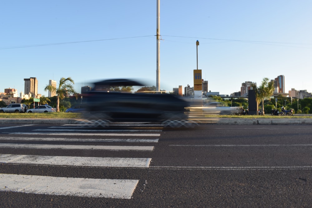 a car on a road