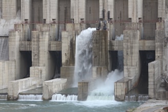 A representation of a hydroelectric dam