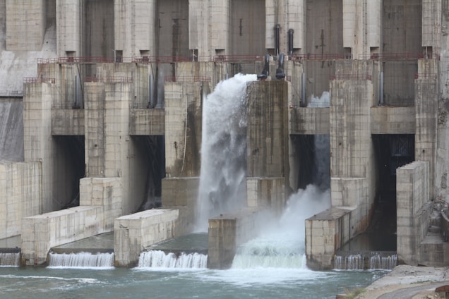 A representation of a hydroelectric dam