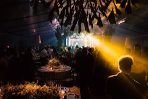 a group of people at a party