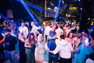 a crowd of people dancing