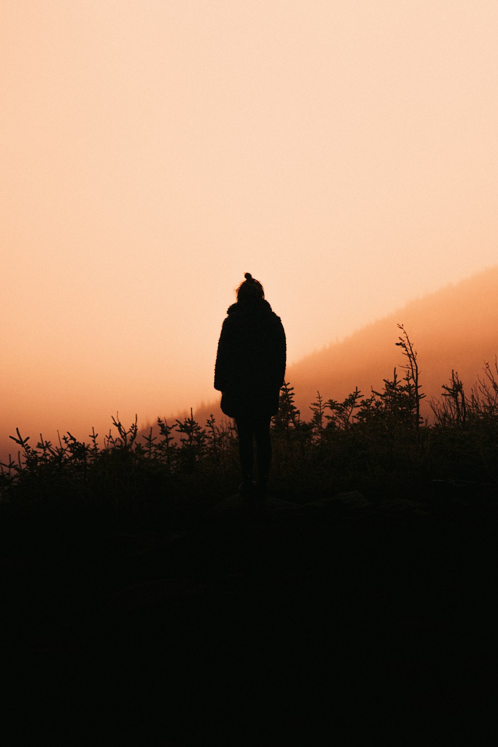 a person standing in a field